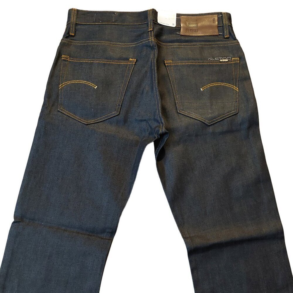 G-Star Raw 3301 Loose Brooklyn Denim Button Fly Dark Blue Denim Jeans Sz 30 NWT - Picture 11 of 15